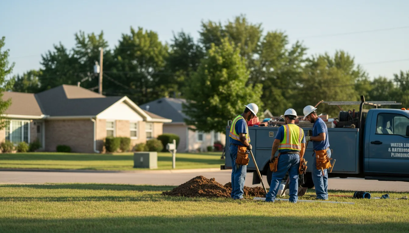 Residential water line and bathroom plumbing service in Hammond, IN